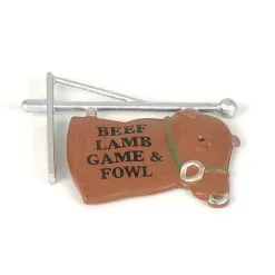 Abel Beesley Butcher Beef, Lamb, Game, Fowl Hanging Sign
