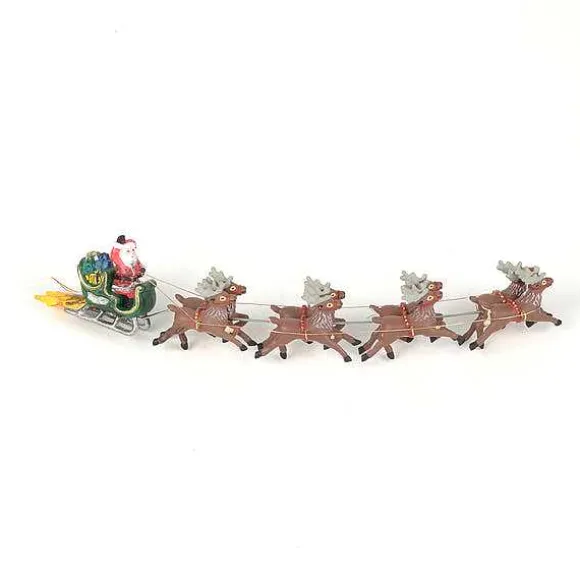 Animated Flaming Sleigh & Reindeer Figure