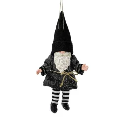 Gnome Black And Gold Orn