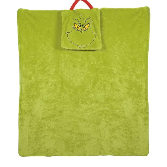 Grinch Travel Blanket
