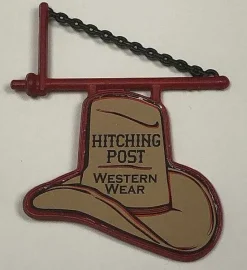Hitching Post Hanging Sign