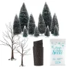 Landscape Trees Snow Road