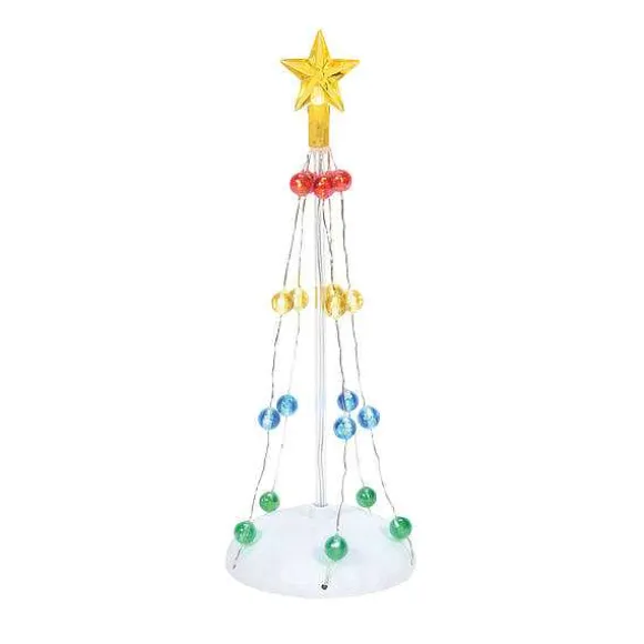 Lit Christmas Pole Tree