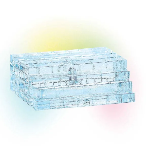 Lit Ice Castle Steps