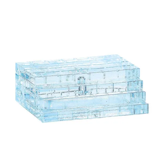 Lit Ice Castle Steps