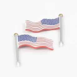 Nascar Cafe Set Of 2 American Flags