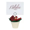 Poinsettia Pot Place Card Hldr