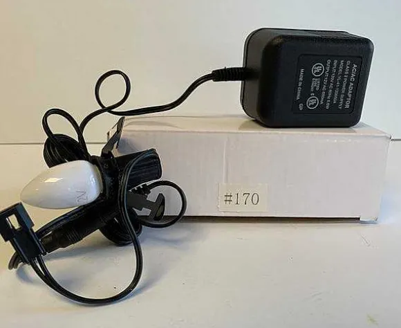 Replacement Adapter 12V Ac 700Ma Black W/Bulb And Male Aux Clip
