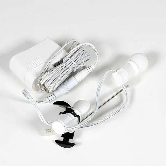 Replacement Adapter 3V Dc 1300Ma White Male Auxiliary Clip W/2 Light Bar